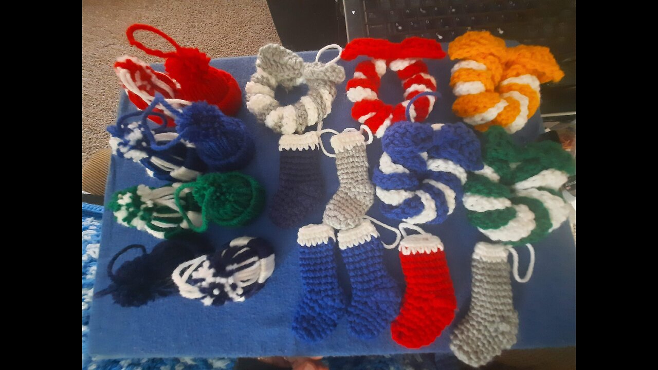 Various Crocheted Christmas Ornaments