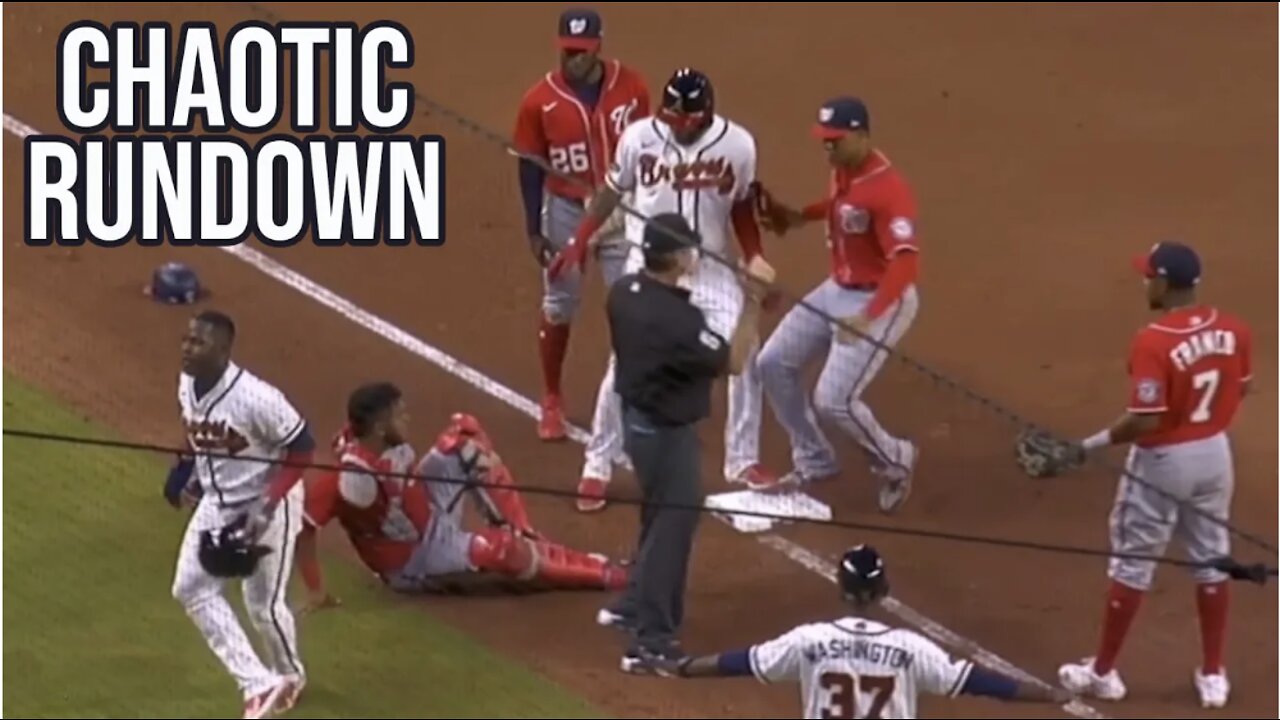 Nationals catcher botches rundown, a breakdown