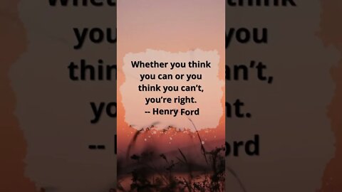 Whether you think you can or you think you can’t...? #shorts #motivation #success #mindset