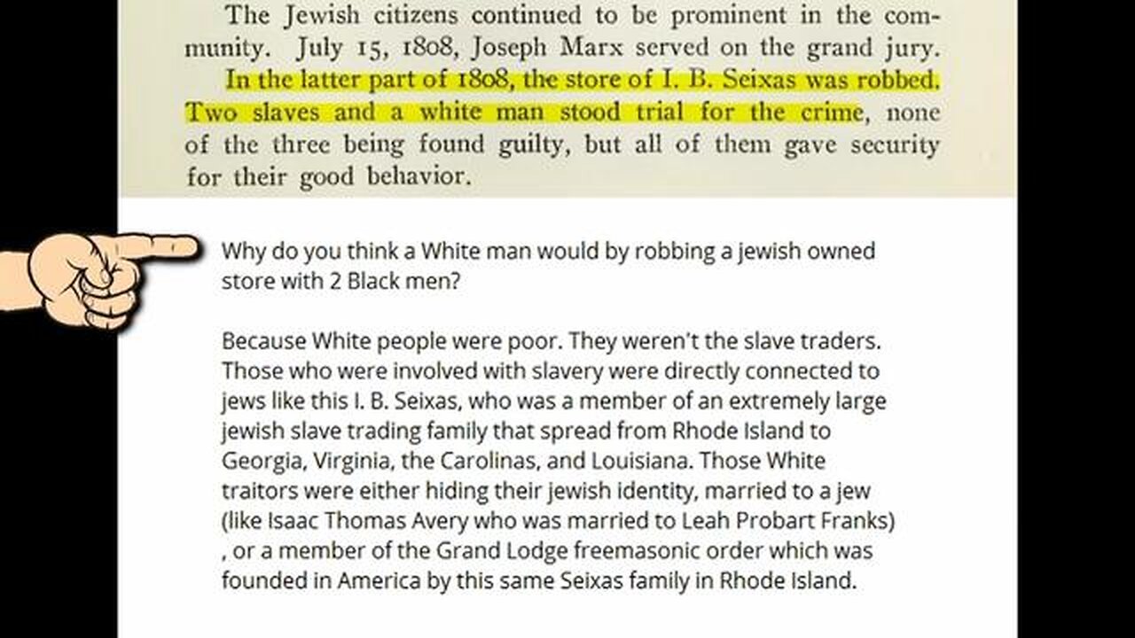 All The Slave Owners Were Jewish! (Whites Stopped It)