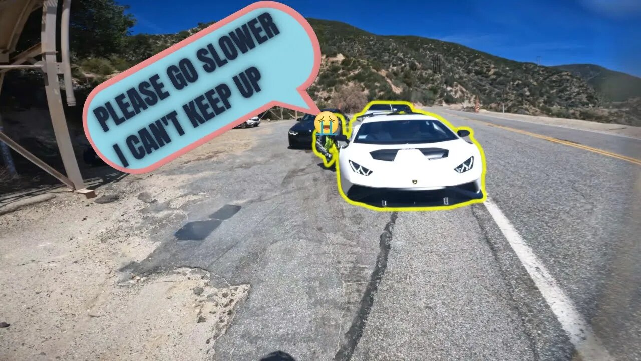 Lamborghini Huracan STO Smoked Yamaha MT09 w/ BMW M4 / M3 in the Canyons EP.174