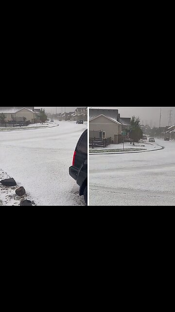 Crazy unique hail storm captured on camera in Colorado