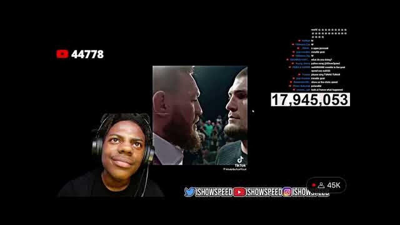 Ishowspeed Reacts To Khabib vs McGregor For The First Time
