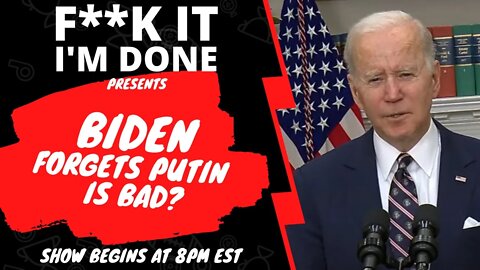 Ep.9 F**K IT, I'M DONE: Biden blunders and a messed up day!