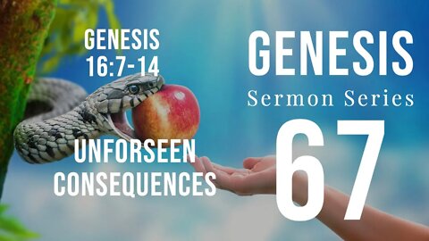 Genesis Sermon Series 67. Unforeseen Consequences. Genesis 16:7-14. Dr Andy Woods