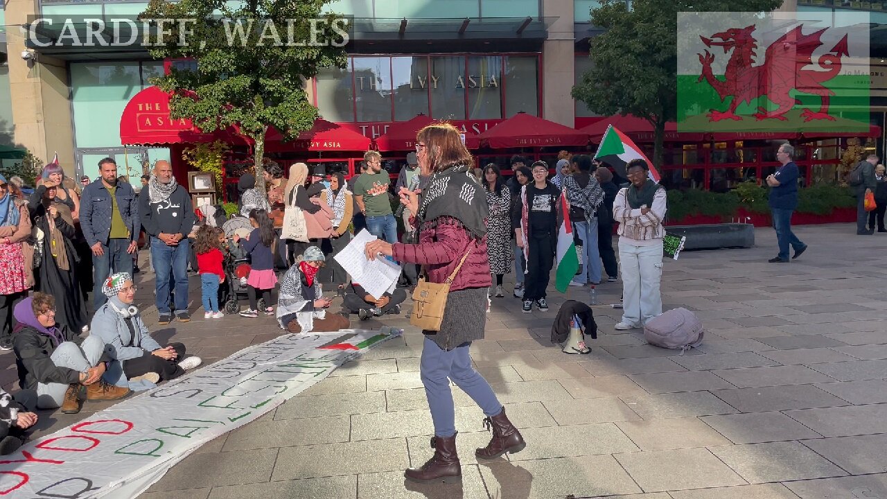 March For Palestine X Black Power, Central Library Cardiff