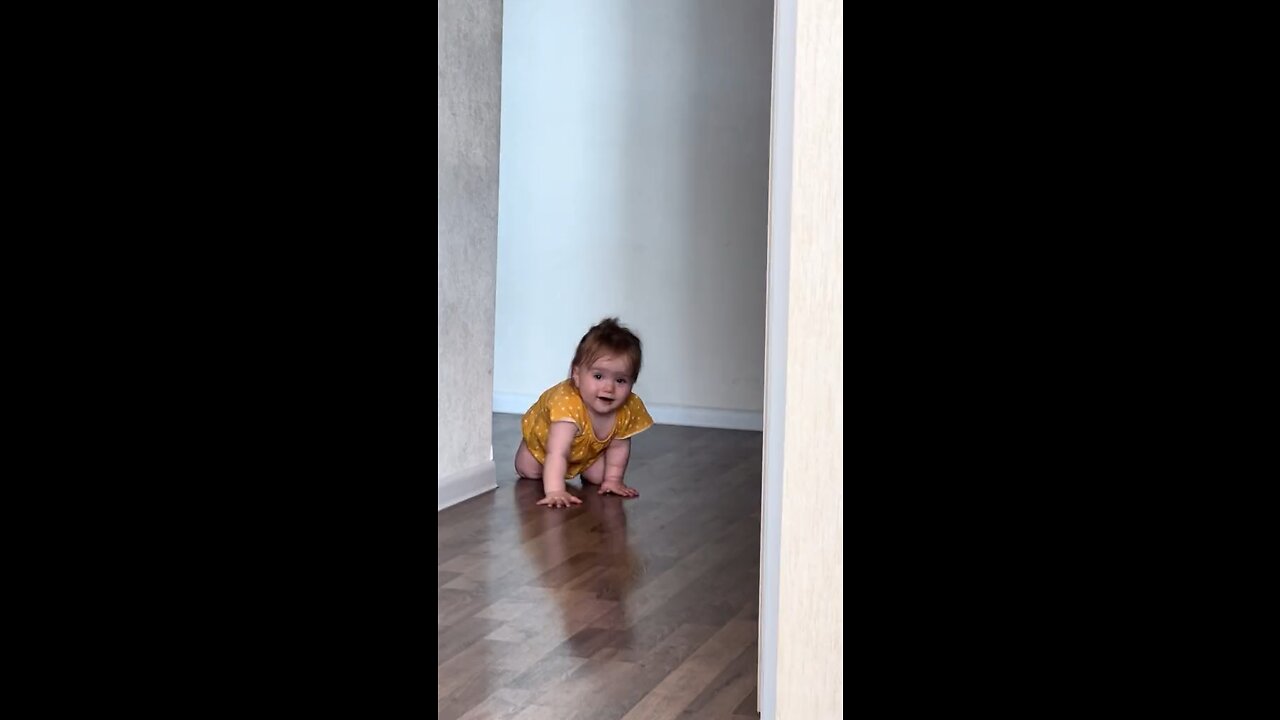Cuteness Overloaded beautiful baby walking on hands