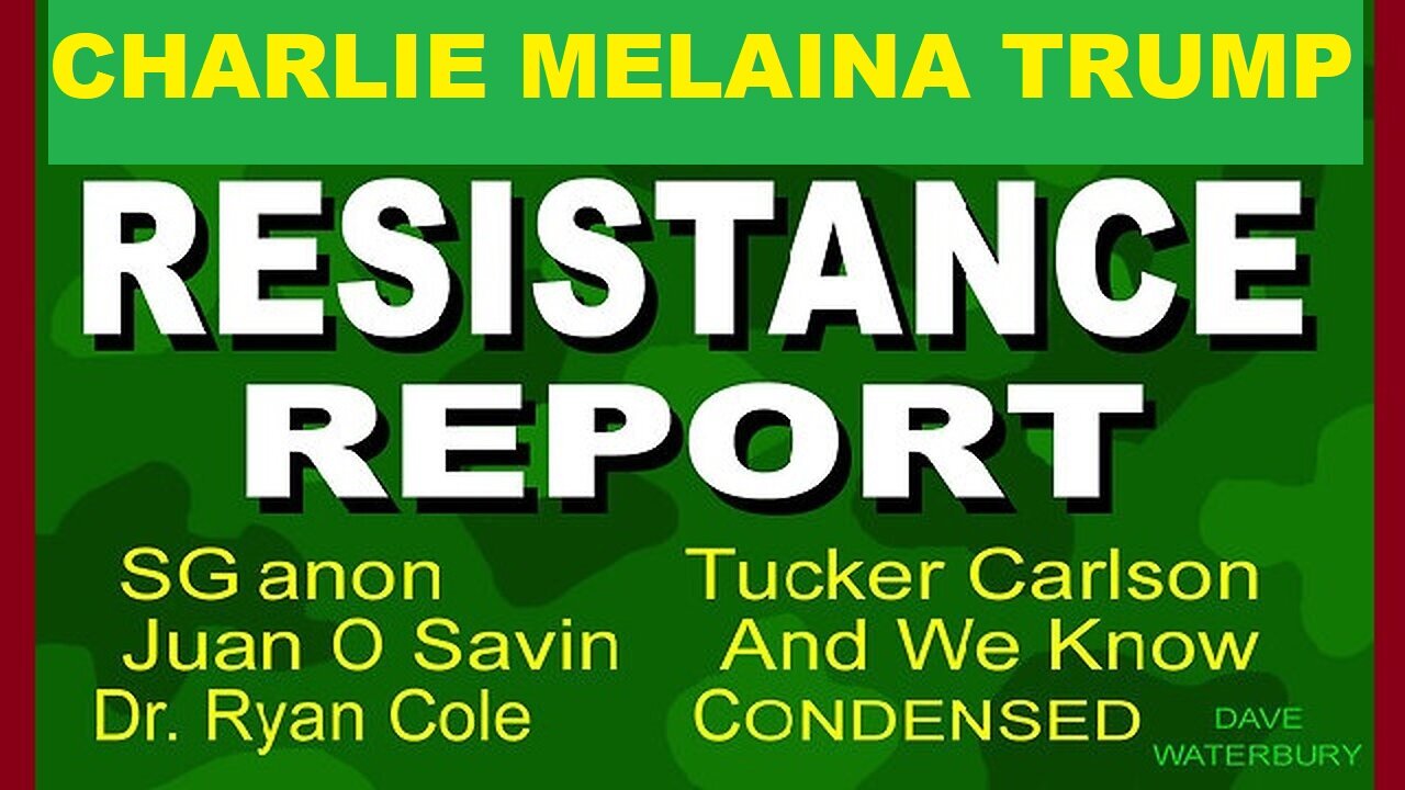 RESISTANCE REPORT - Juan O' Savin & SG Anon & More...