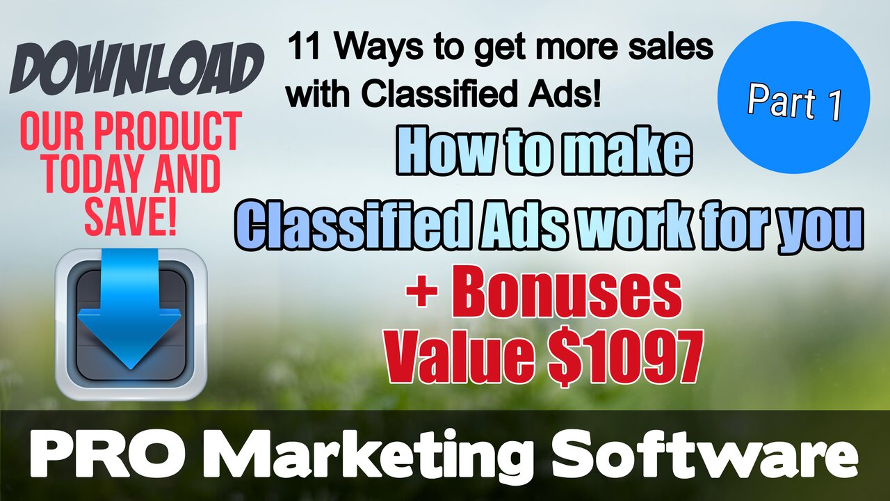 How to make Classified Ads work for you Part 1