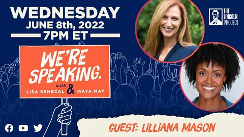 TUNE IN: TONIGHT at 7 PM ET: Dr. Lilliana Mason joins We're Speaking.