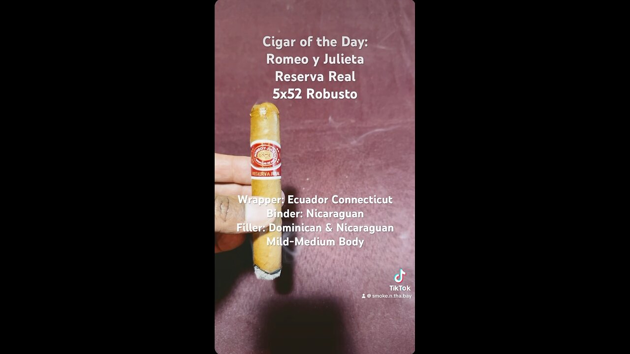 Romeo y Julieta Reserva Real 5x52 Robusto #Short #CigarOfTheDay #Shorts #Cigars #CigarReviews #Cigar