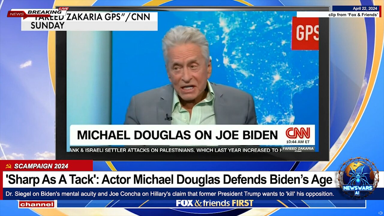 'Sharp As A Tack': Actor Michael Douglas Defends Biden’s Age