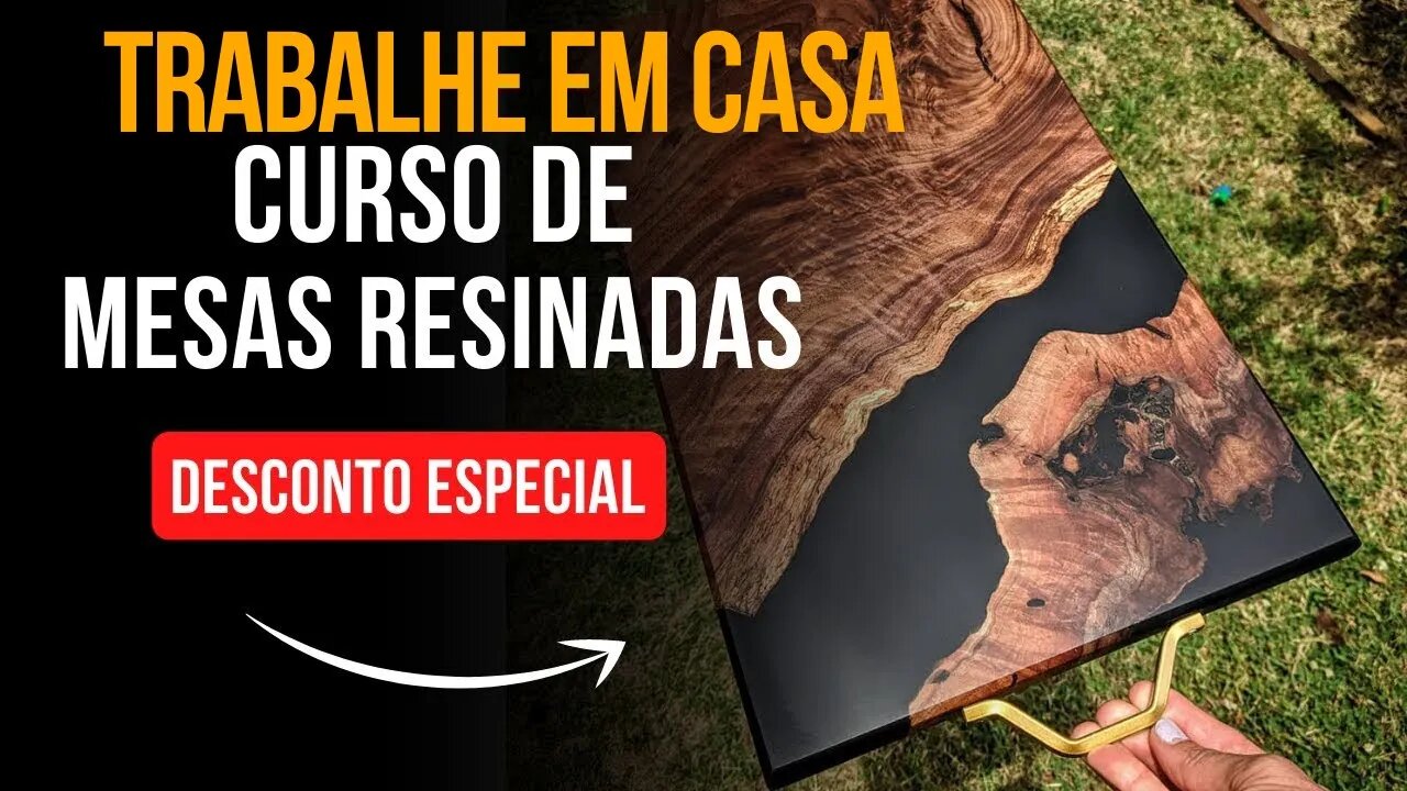 Curso Mesa Resinada do Zero - River Table - Multieduk