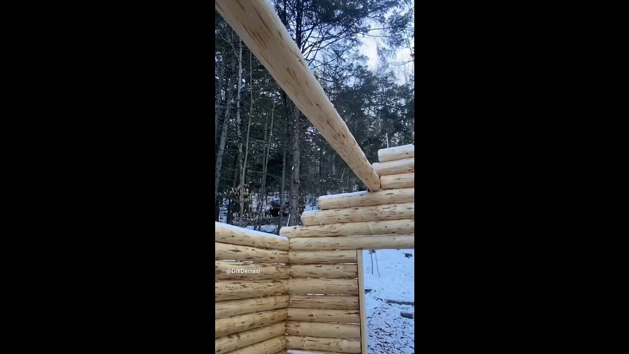 A little trim! #logcabin #logcabinbuild #offgrid