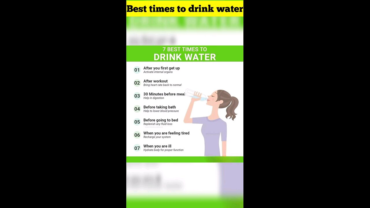 Best times to drink water