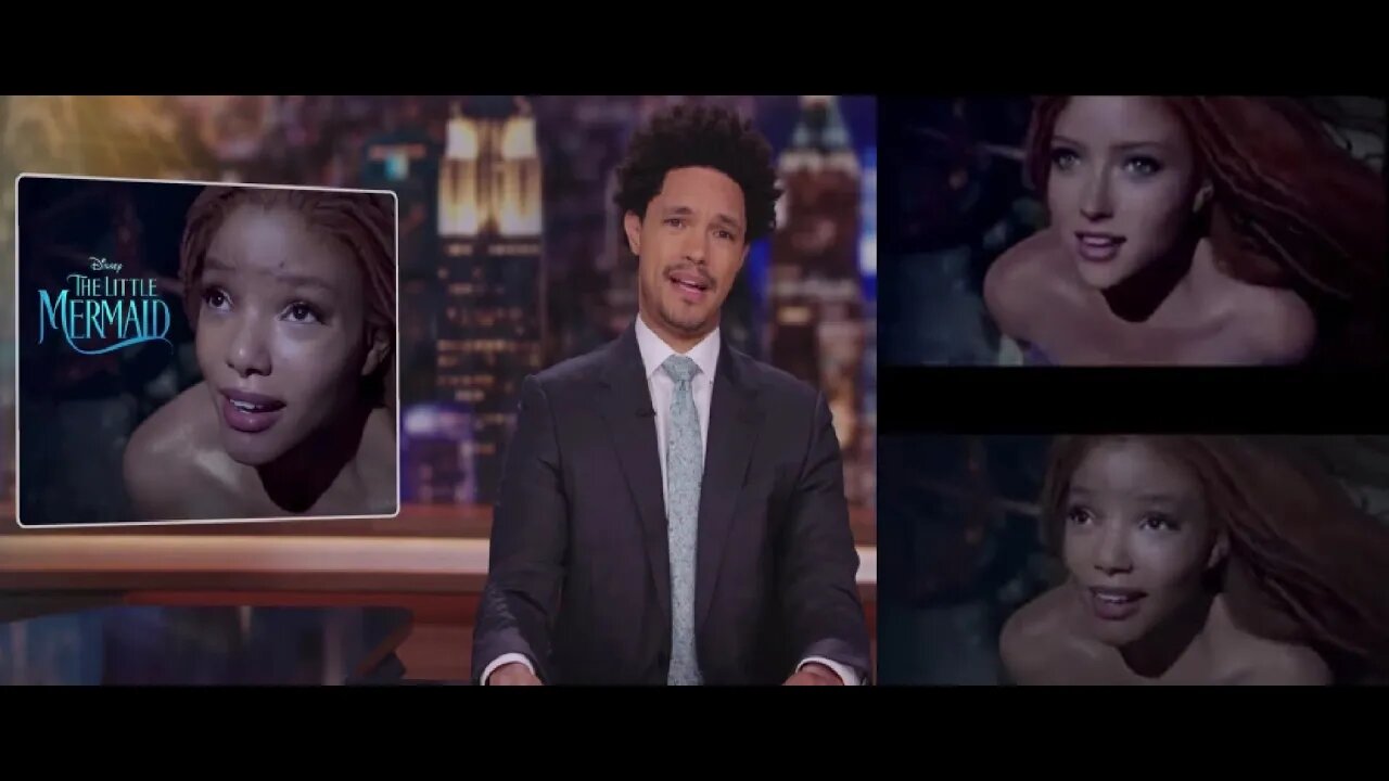 Biologically Race Swapped TREVOR NOAH Talks Internet Racists IN Defense of ARIEL Race Swap