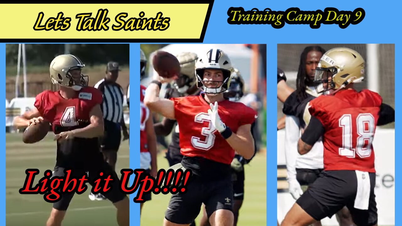 Derek Carr and Spencer Rattler Light It Up! Saints Training Camp Day 9