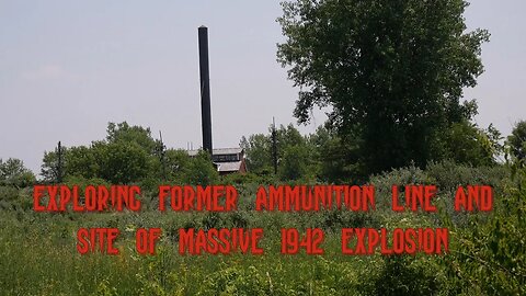 Exploring former ammunition line and site of June 5th 1942 explosion.