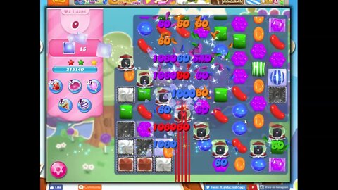 Candy Crush Level 3296 Talkthrough, 12 Moves 0 Boosters