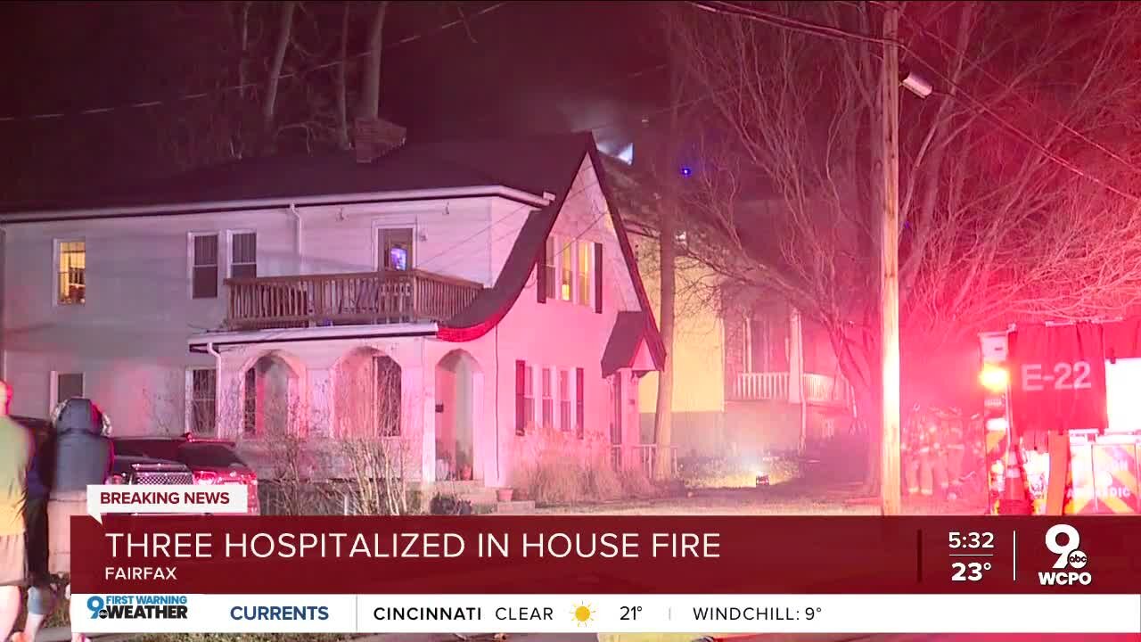 Three seriously injured in Fairfax house fire