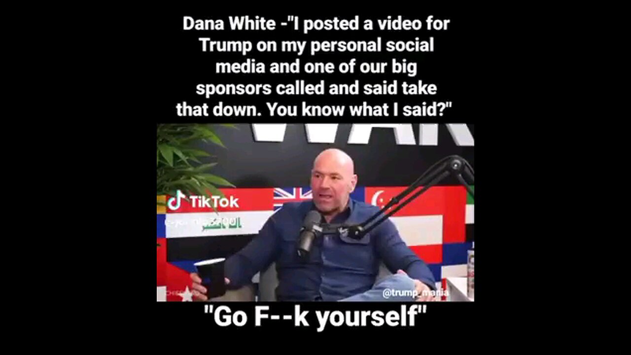 Dana White on ppl trying to silence him