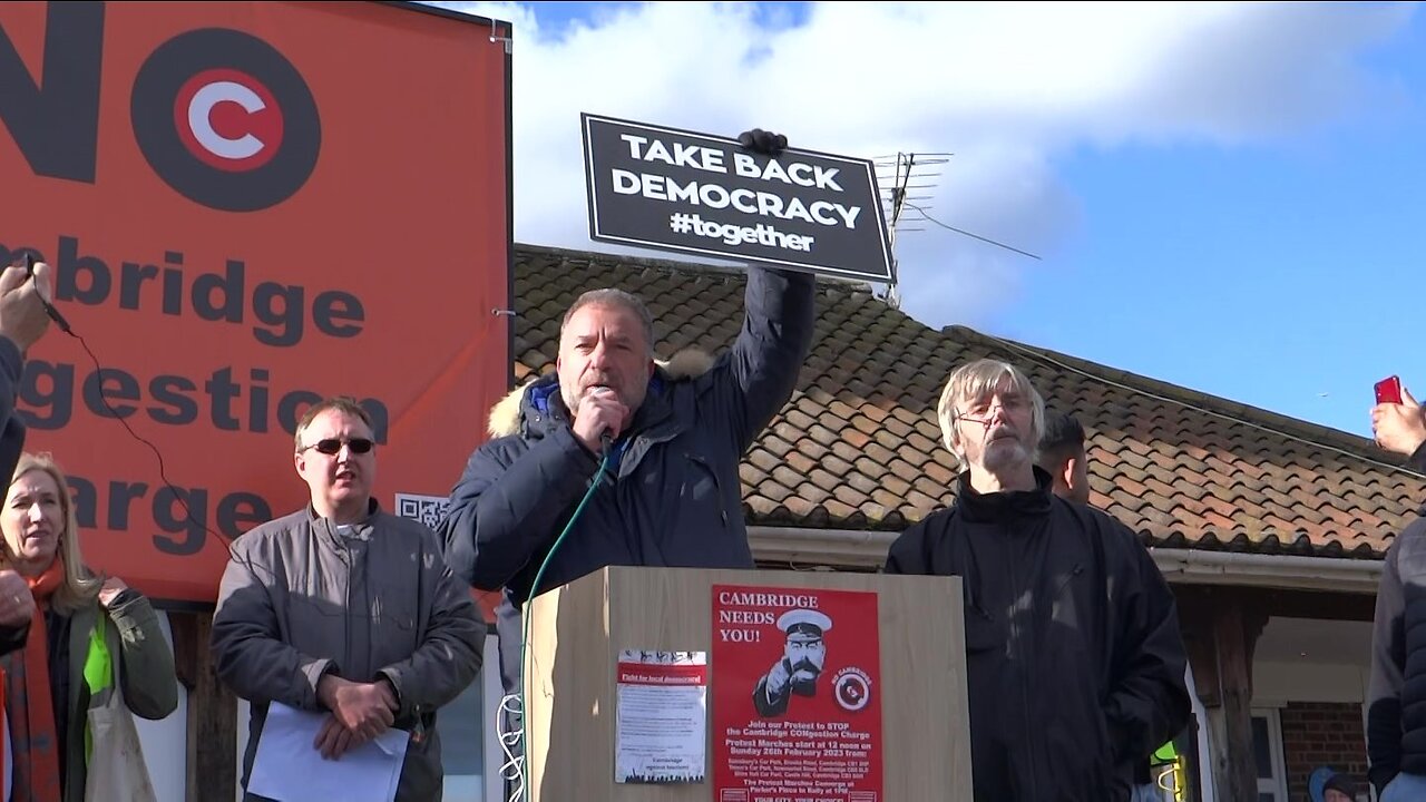 Cambridge Congestion Charge Protest 26th February 2023: Part 9 - Alan Miller and Kieron Johnson