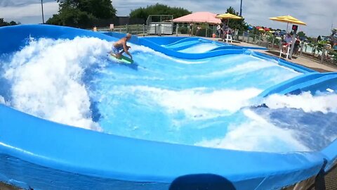 flowrider - Andrew - 23 at Soak City, Kings Island