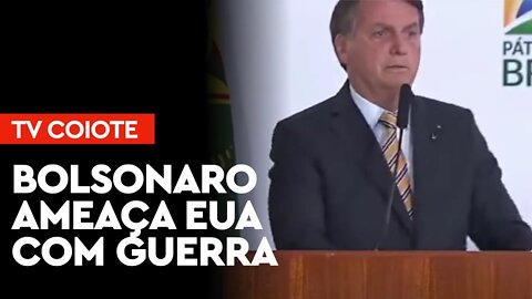 Bolsonaro fala sobre Biden: "Depois que acabar a saliva tem que ter pólvora"