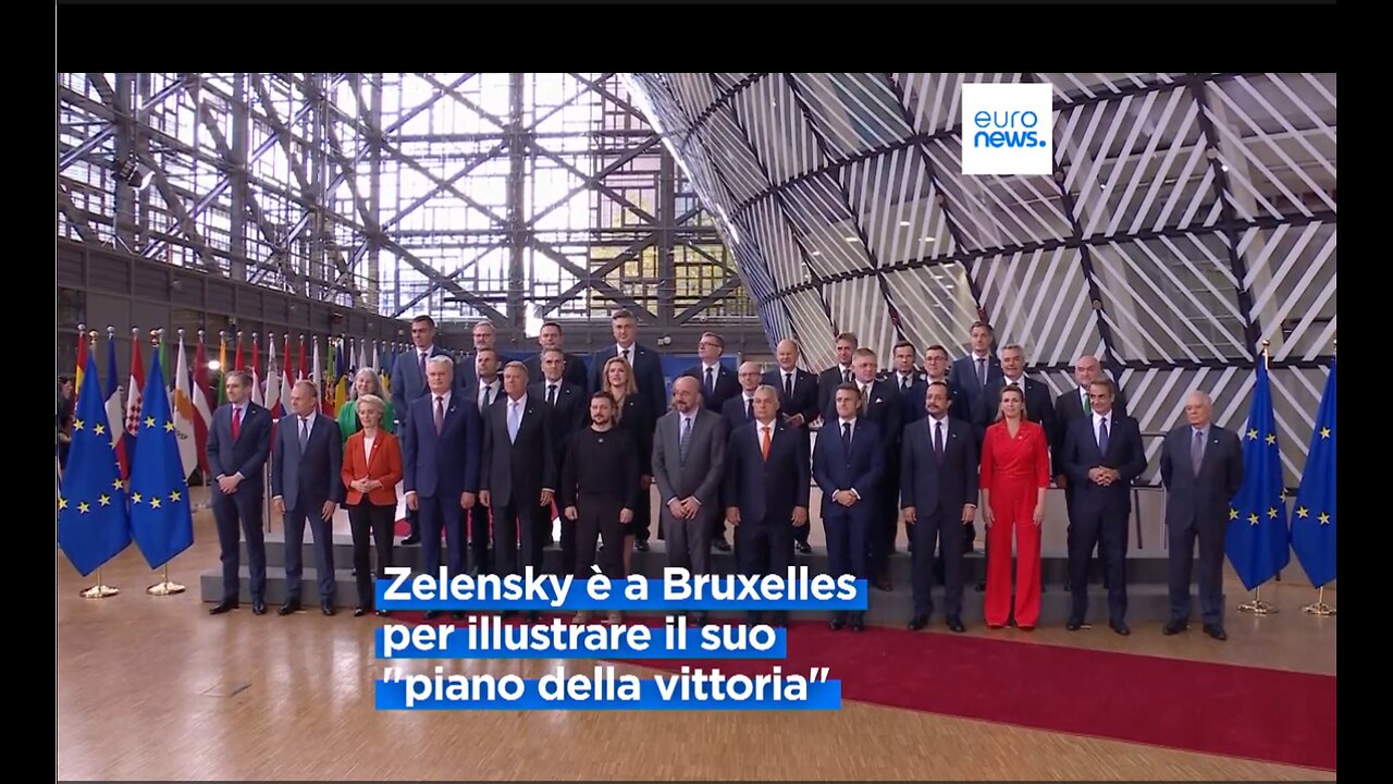 NOTIZIE DAL MONDO Nato,Rutte:"l'Ucraina entrerà nella NATO in futuro".Zelensky è a Bruxelles per illustrare il suo 'piano per la vittoria' a tutti i leader dell'UE al Consiglio europeo svolto il 17 ottobre 2024