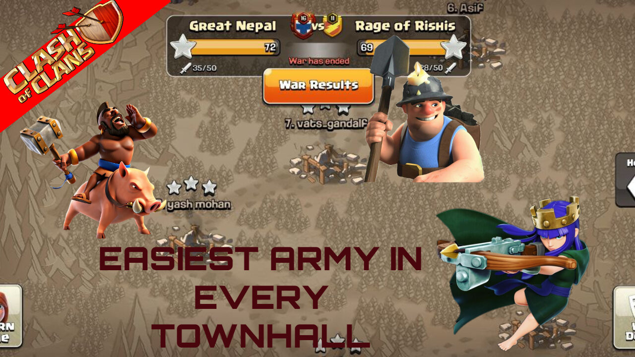 easiest strategy to get 3 star in every town hall / CLASH OF CLANS