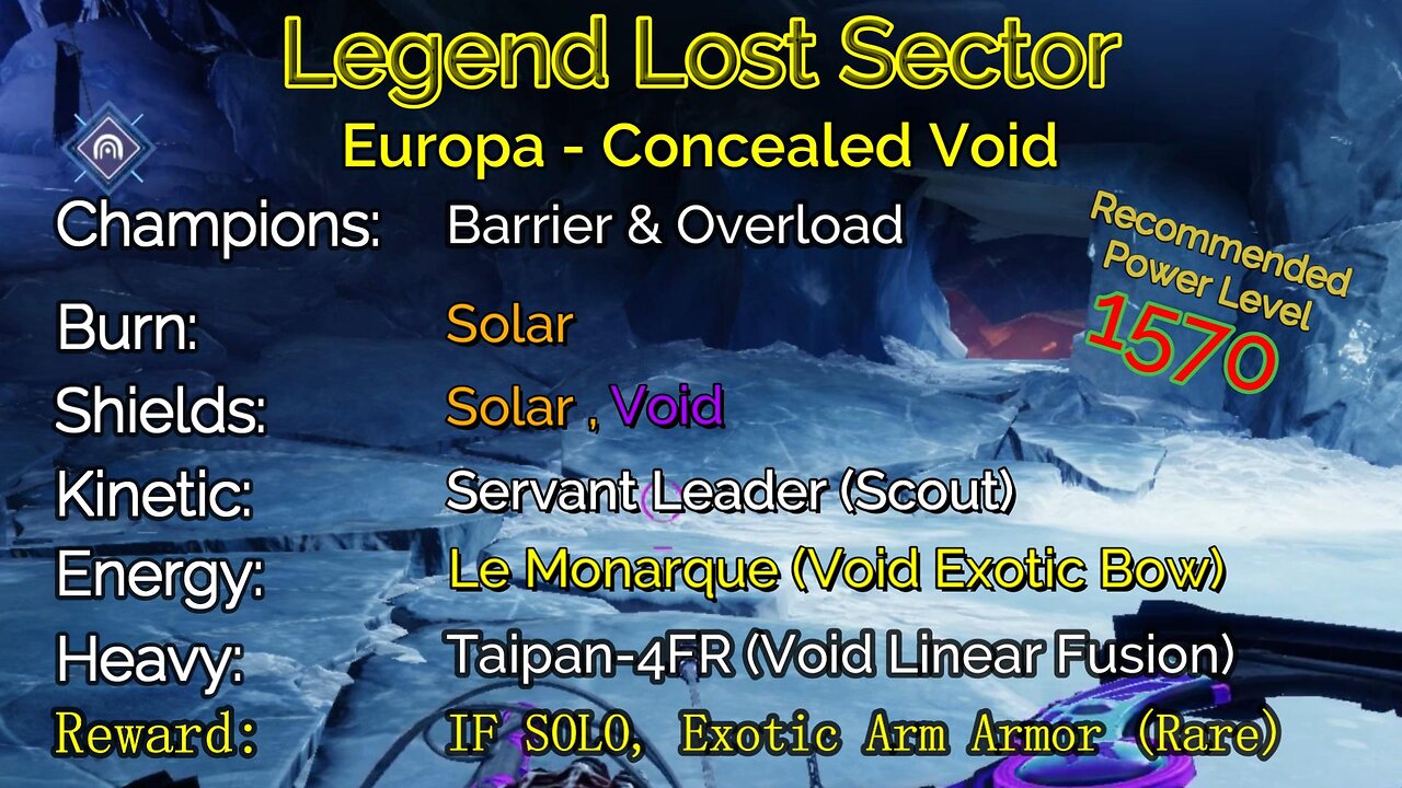 Destiny 2 Legend Lost Sector: Europa - Concealed Void on my Titan 10-28-22