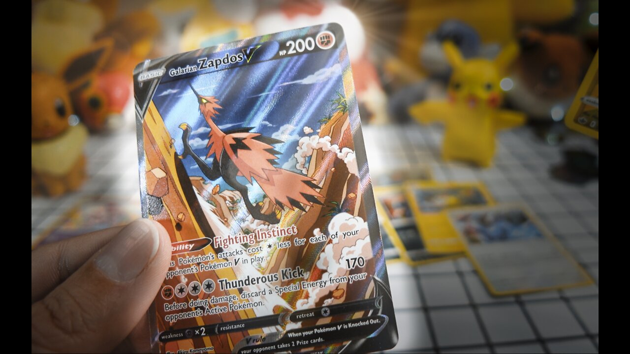 I Pulled Galarian Zapdos V!!! Pokemon Chilling Reign Chase Card