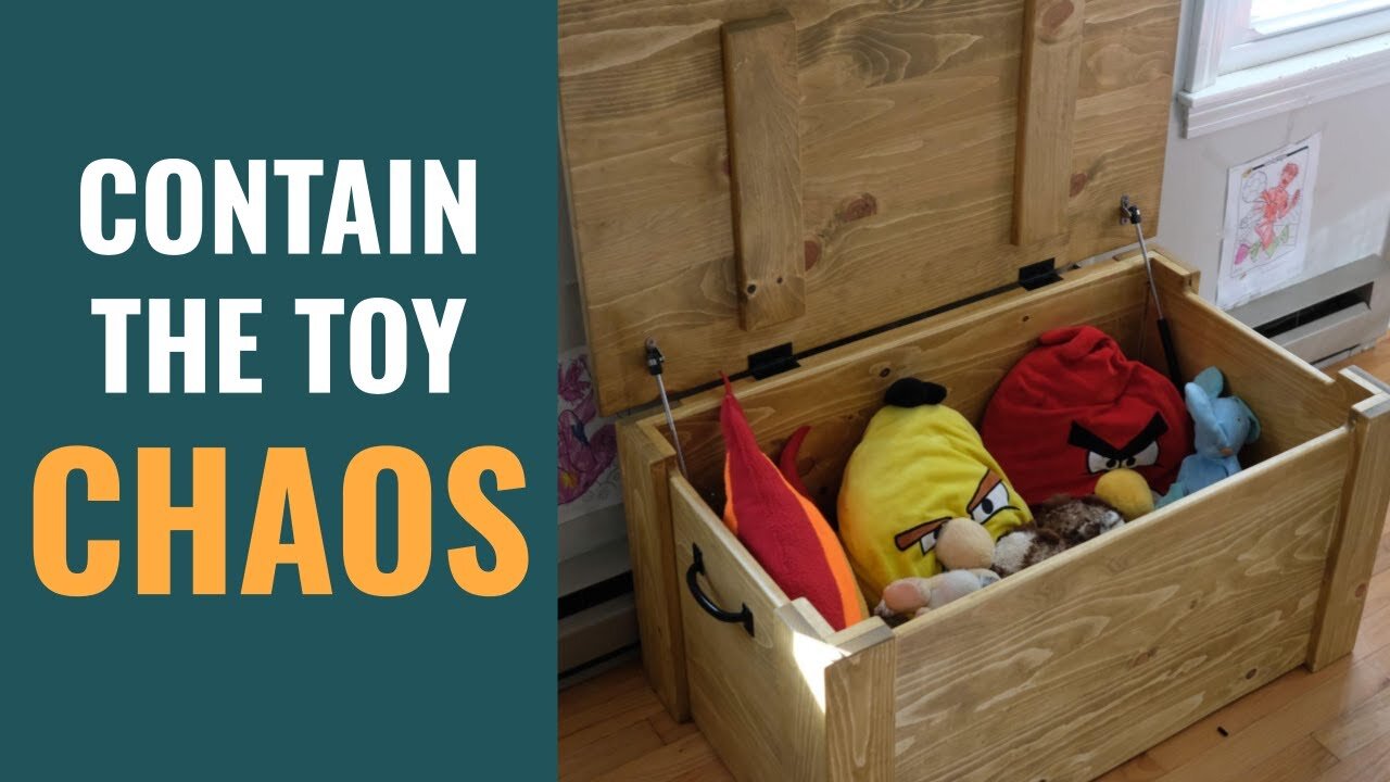 DIY wood toy box| NO PLYWOOD | How to build this custom storage for your playroom design