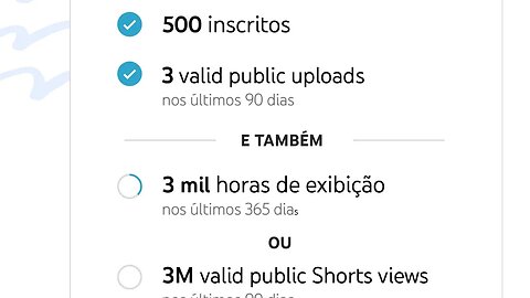 Programa de Parcerias do YouTube expandido 500 inscritos 3000 horas vistas mas não vale no brasil