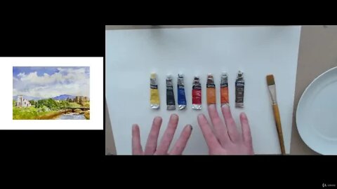 My 7 colour palette part 1 of my Udemy tutorial, in depth educational for beginners to watercolours