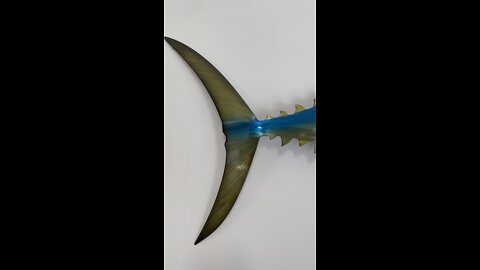 Yellowfin Tuna stainless steel sculpture
