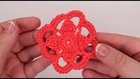 How to crochet simple flowers squares tutorial by marifu6a