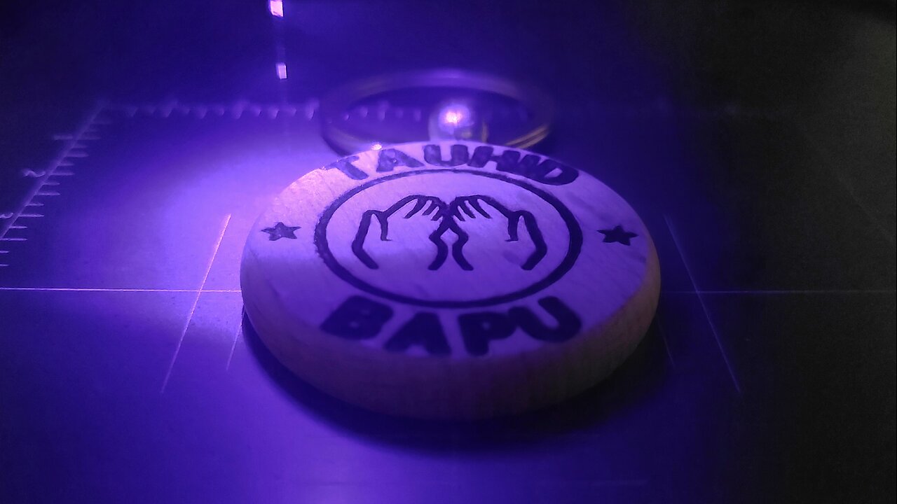Laser Engraving the name Tauhid Bapu in English