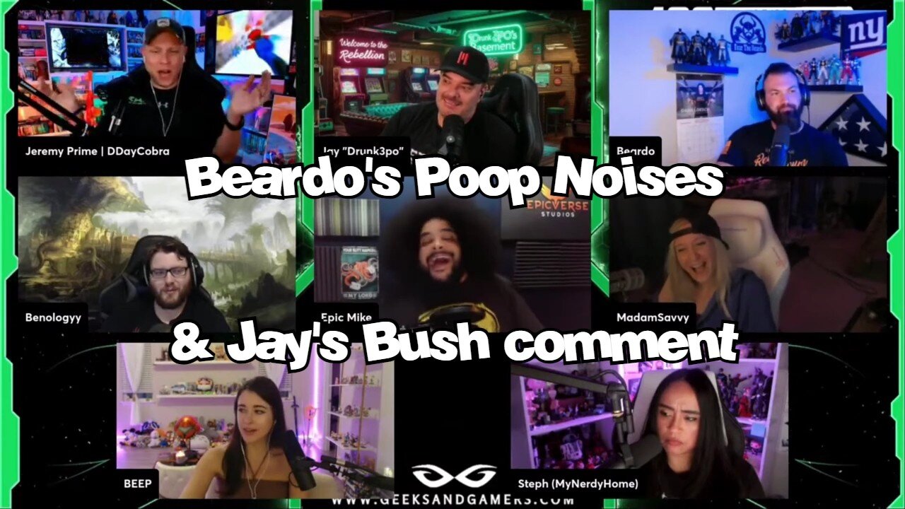Beardo's Poop noises and Jay's bush comment - G&G Highlights