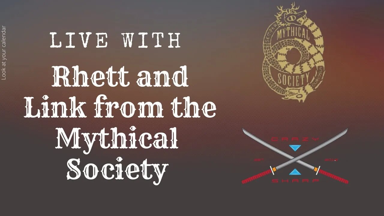 LIVE WITH MY GUESTS RHETT AND LINK FROM THE MYTHICAL SOCIETY