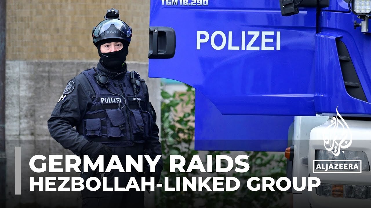 Germany's police target a suspected group with links to Hezbollah.