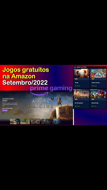 Jogos grátis na Prime Gaming da Amazon: Assassin's Creed Origins e +