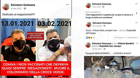 È MORTO IL NOTO ODIATORE DI NON VACCINATI SALVATORE GAMUZZA