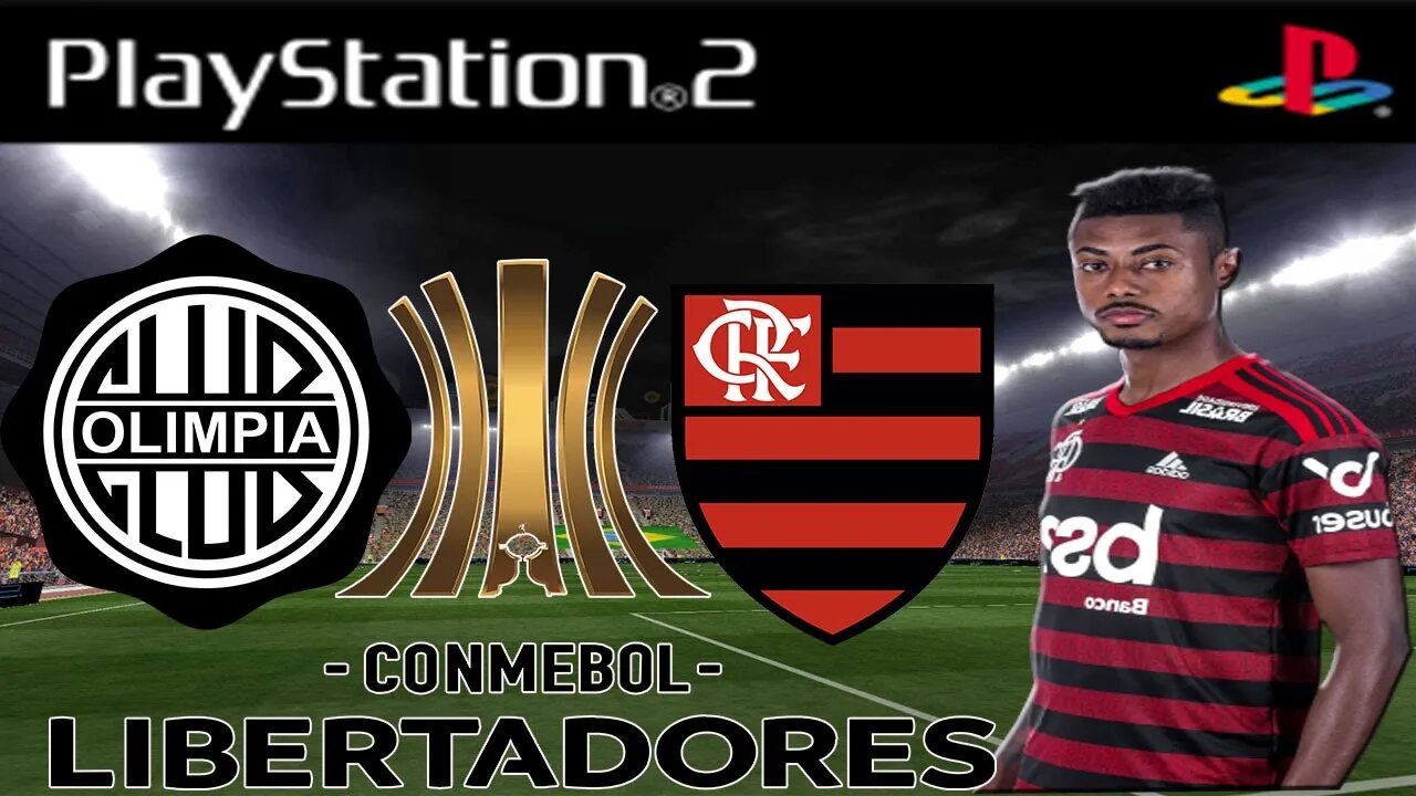 PES 2021 PS2 ATUALIZADO LIBERTADORES FLAMENGO X OLIMPIA EDITOR CLEITON