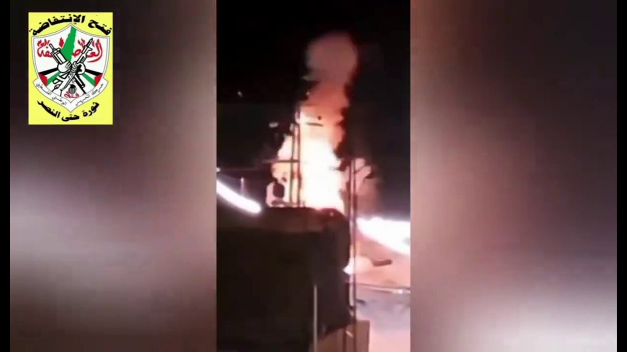 Al-‘Asifah Forces released this footage of one of their IEDs detonating on an IOF vehicle in Jenin