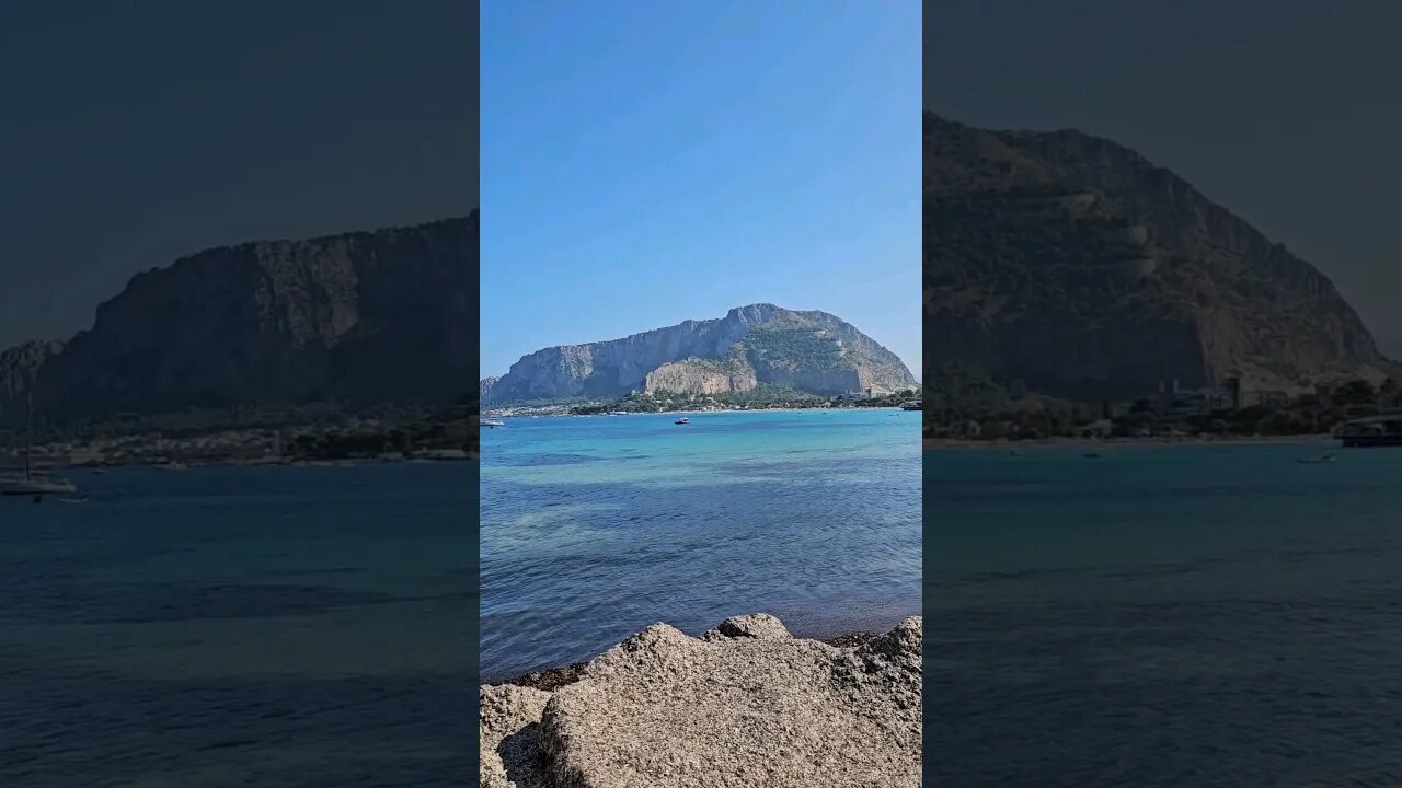 Beautiful Sicilian Beach ⛱️ #sicily #palermo #mondello #Beach #crystalclearwaters #sicilian #travel