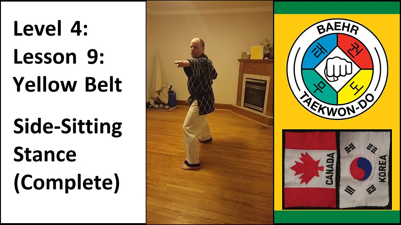 Baehr Taekwondo: 04-09: Green Stripe: Side Sitting Stance (Complete)