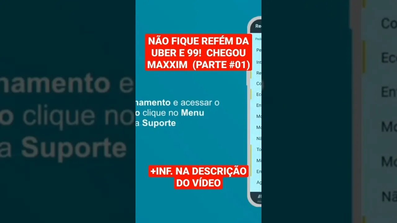 NÃO FIQUE REFÊM DA UBER,99....CHEGOU MAXIM!📲 #01#