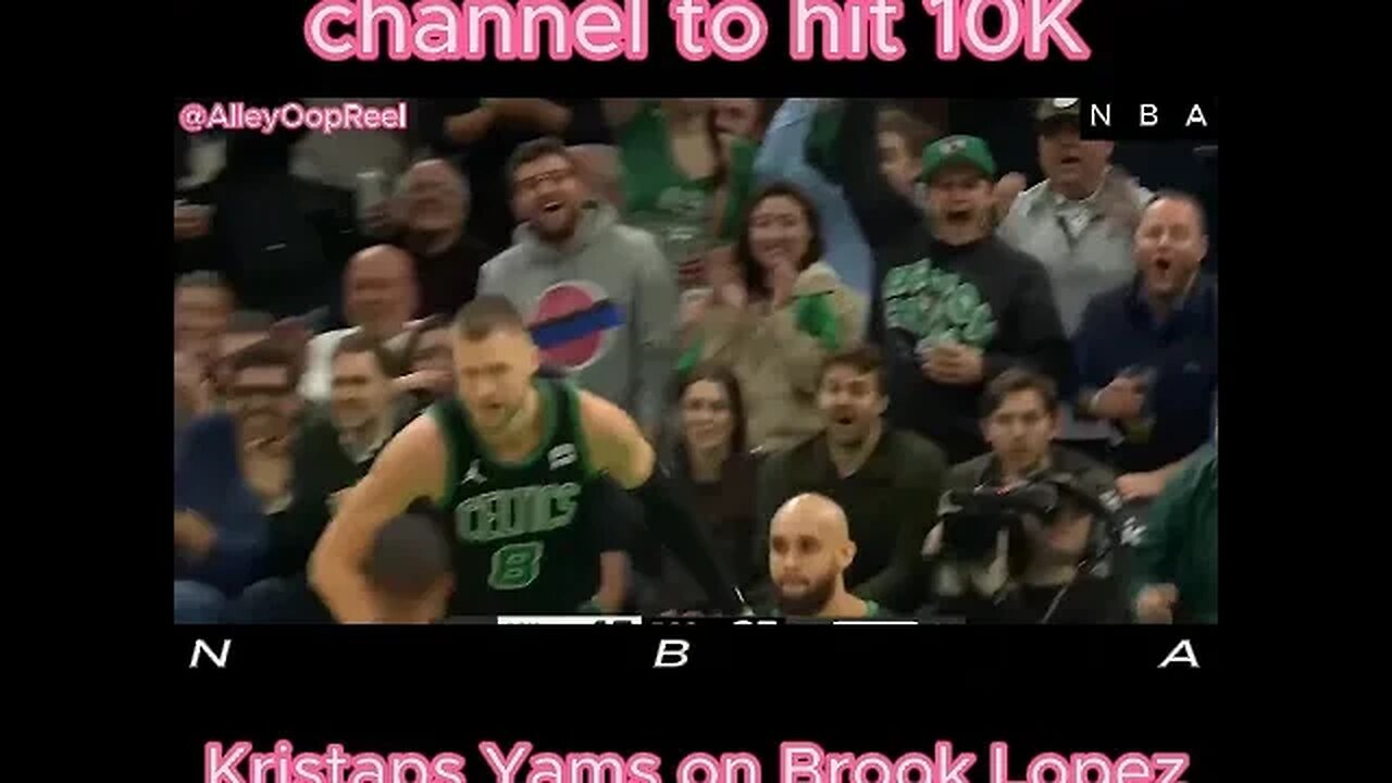 Kristaps Yams on Brook Lopez #shorts #nbahighlights