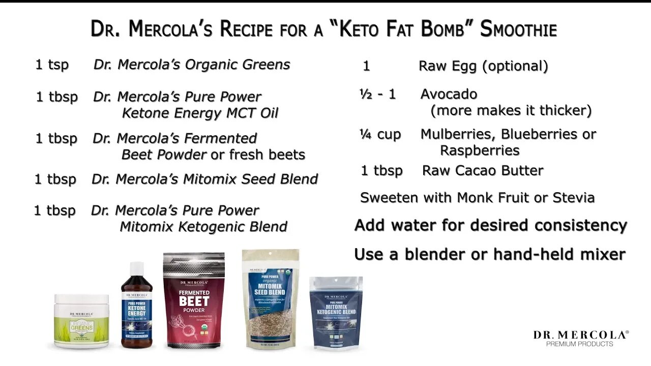 Dr. Mercola's Fat Bomb Smoothie Recipe